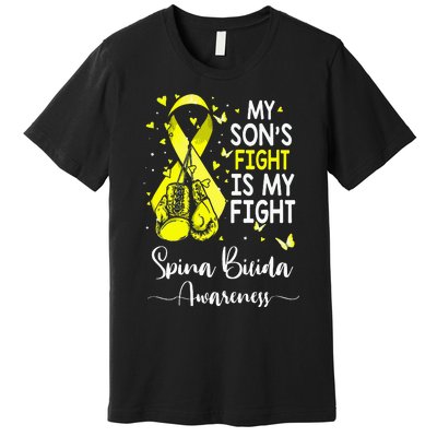 My Son's Fight Is My Fight Spina Bifida Awareness Premium T-Shirt