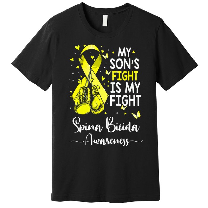 My Son's Fight Is My Fight Spina Bifida Awareness Premium T-Shirt