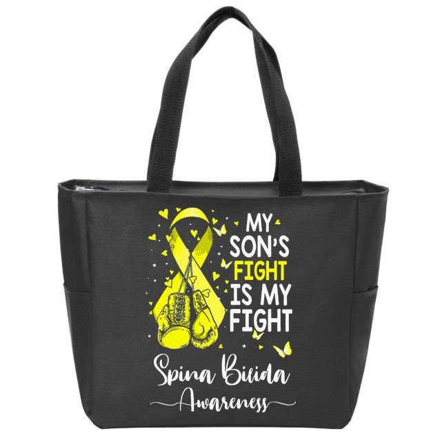 My Son's Fight Is My Fight Spina Bifida Awareness Zip Tote Bag
