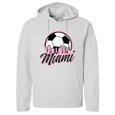 Miami Soccer Fans Related Products Performance Fleece Hoodie