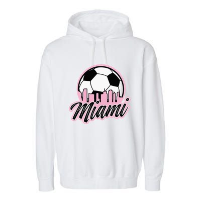 Miami Soccer Fans Related Products Garment-Dyed Fleece Hoodie