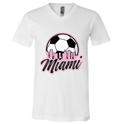 Miami Soccer Fans Related Products V-Neck T-Shirt