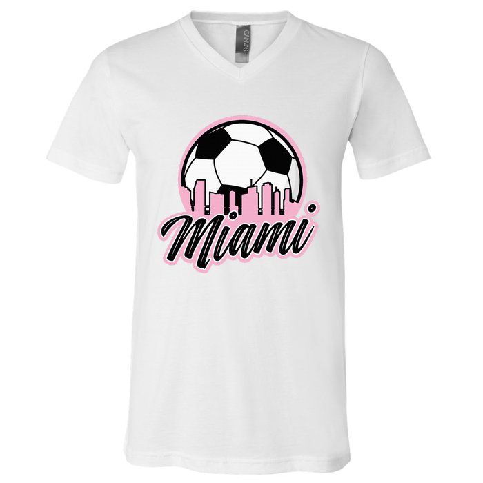 Miami Soccer Fans Related Products V-Neck T-Shirt