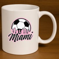 Miami Soccer Fans Related Products 11oz C Handle Ceramic Mug