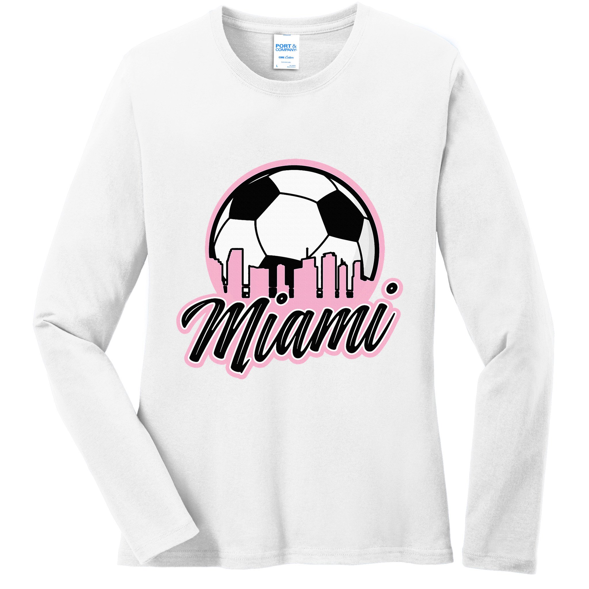 Miami Soccer Fans Related Products Ladies Long Sleeve Shirt