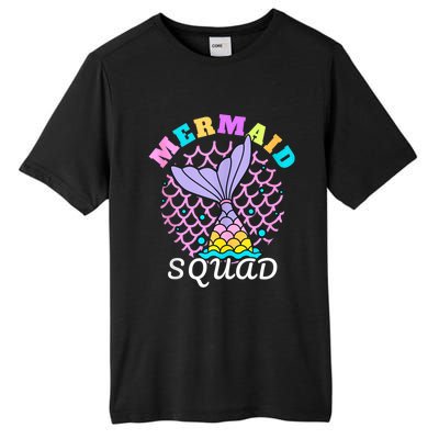 Mermaid Squad Funny Birthday Party Womens Family Tall Fusion ChromaSoft Performance T-Shirt