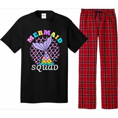 Mermaid Squad Funny Birthday Party Womens Family Pajama Set