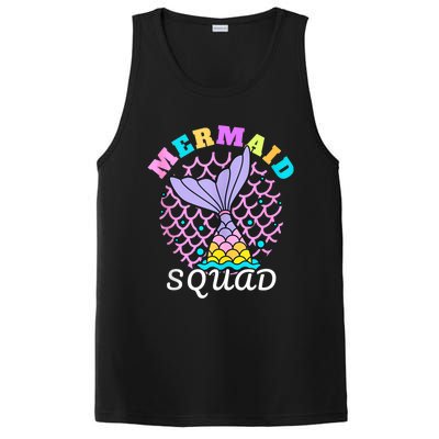 Mermaid Squad Funny Birthday Party Womens Family PosiCharge Competitor Tank