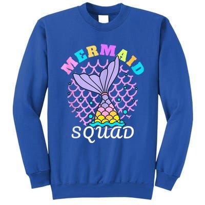 Mermaid Squad Funny Birthday Party Womens Family Sweatshirt