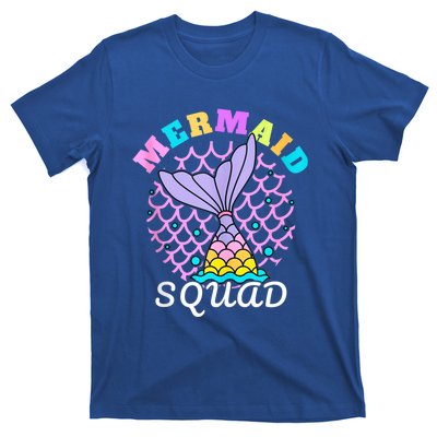 Mermaid Squad Funny Birthday Party Womens Family T-Shirt