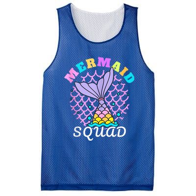 Mermaid Squad Funny Birthday Party Womens Family Mesh Reversible Basketball Jersey Tank