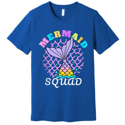 Mermaid Squad Funny Birthday Party Womens Family Premium T-Shirt