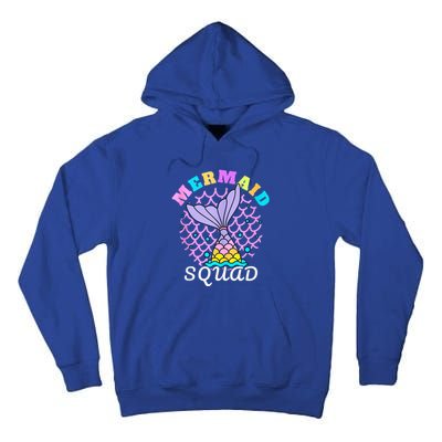 Mermaid Squad Funny Birthday Party Womens Family Tall Hoodie