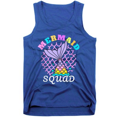 Mermaid Squad Funny Birthday Party Womens Family Tank Top