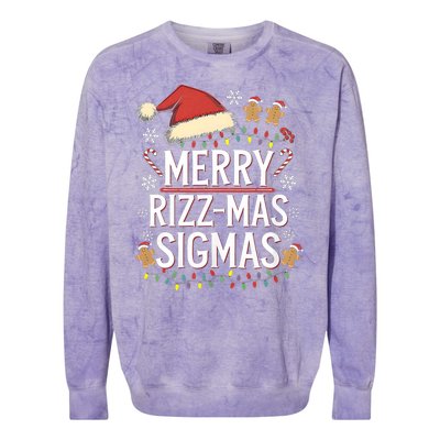 Merry Sigmas Funny Gen Alpha X Mas Santa Christmas Colorblast Crewneck Sweatshirt