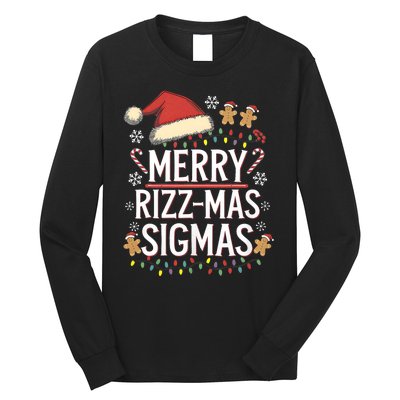 Merry Sigmas Funny Gen Alpha X Mas Santa Christmas Long Sleeve Shirt