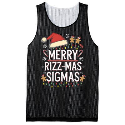 Merry Sigmas Funny Gen Alpha X Mas Santa Christmas Mesh Reversible Basketball Jersey Tank