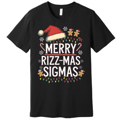 Merry Sigmas Funny Gen Alpha X Mas Santa Christmas Premium T-Shirt