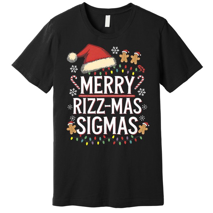 Merry Sigmas Funny Gen Alpha X Mas Santa Christmas Premium T-Shirt