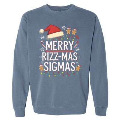 Merry Sigmas Funny Gen Alpha X Mas Santa Christmas Garment-Dyed Sweatshirt