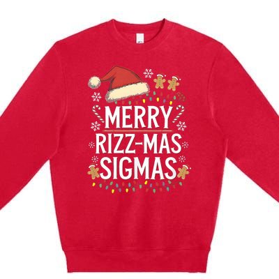 Merry Sigmas Funny Gen Alpha X Mas Santa Christmas Premium Crewneck Sweatshirt