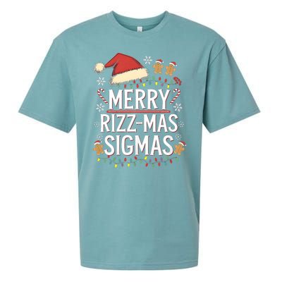 Merry Sigmas Funny Gen Alpha X Mas Santa Christmas Sueded Cloud Jersey T-Shirt