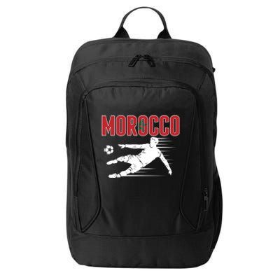 Morocco Soccer Fans Jersey Cool Gift Moroccan Football Supporters Gift City Backpack