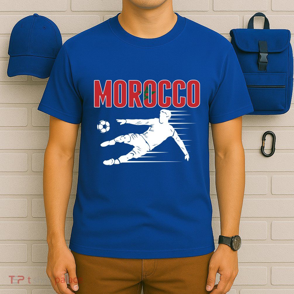 Morocco Soccer Fans Jersey Cool Gift Moroccan Football Supporters Gift T-Shirt