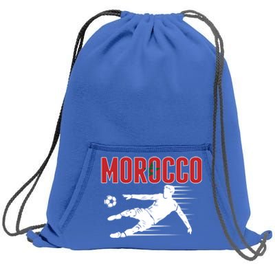 Morocco Soccer Fans Jersey Cool Gift Moroccan Football Supporters Gift Sweatshirt Cinch Pack Bag