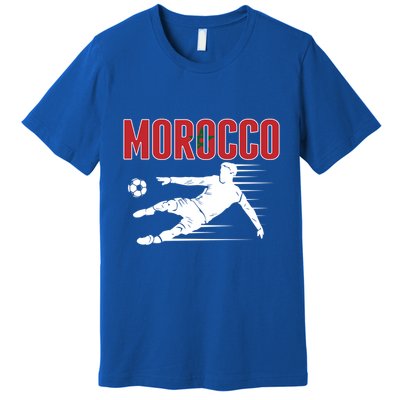 Morocco Soccer Fans Jersey Cool Gift Moroccan Football Supporters Gift Premium T-Shirt