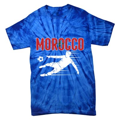 Morocco Soccer Fans Jersey Cool Gift Moroccan Football Supporters Gift Tie-Dye T-Shirt