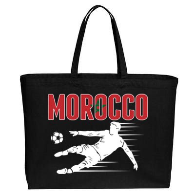 Morocco Soccer Fans Jersey Cool Gift Moroccan Football Supporters Gift Cotton Canvas Jumbo Tote