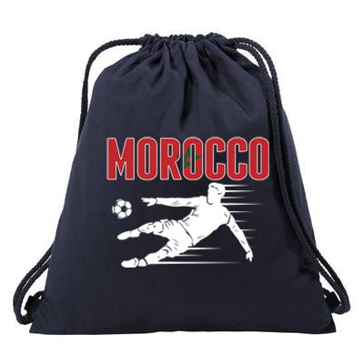 Morocco Soccer Fans Jersey Cool Gift Moroccan Football Supporters Gift Drawstring Bag