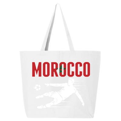 Morocco Soccer Fans Jersey Cool Gift Moroccan Football Supporters Gift 25L Jumbo Tote