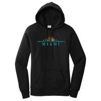 Miami Skyline Florida Fl Vintage Pride Retro Women's Pullover Hoodie