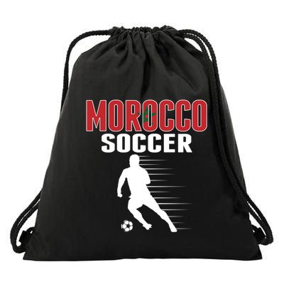 Morocco Soccer Fans Jersey Great Gift Moroccan Football Supporters Cool Gift Drawstring Bag