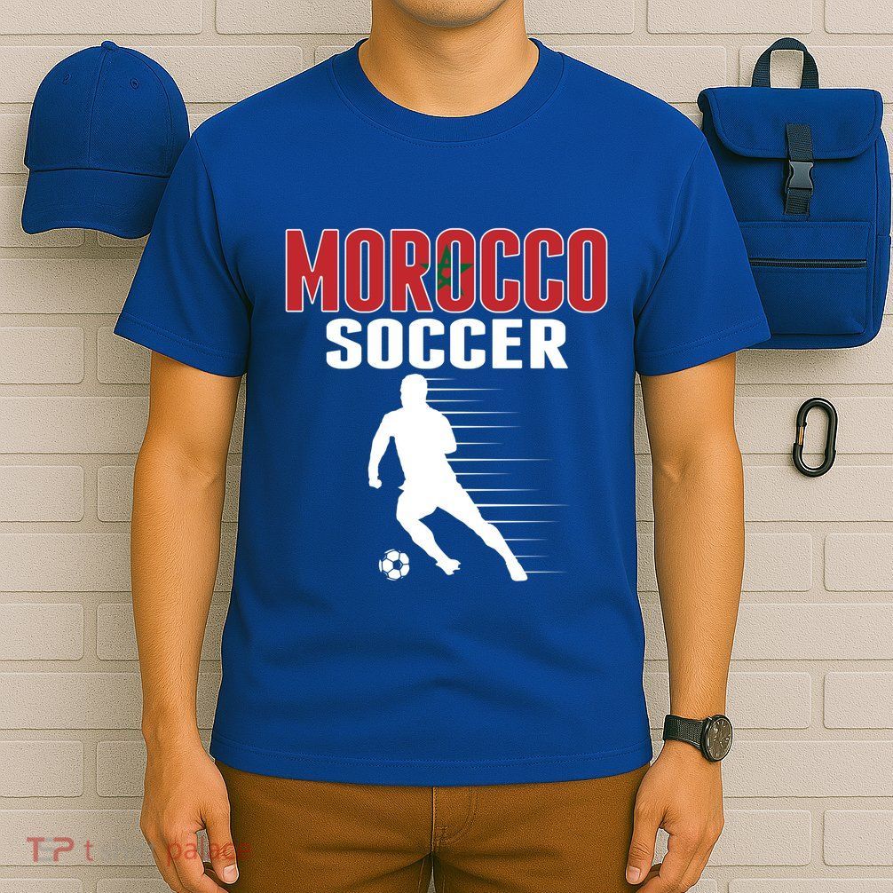 Morocco Soccer Fans Jersey Great Gift Moroccan Football Supporters Cool Gift T-Shirt