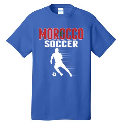 Morocco Soccer Fans Jersey Great Gift Moroccan Football Supporters Cool Gift Tall T-Shirt