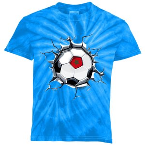 Morocco Soccer Fans Jersey Proud Moroccan Football Lovers Funny Gift Kids Tie-Dye T-Shirt