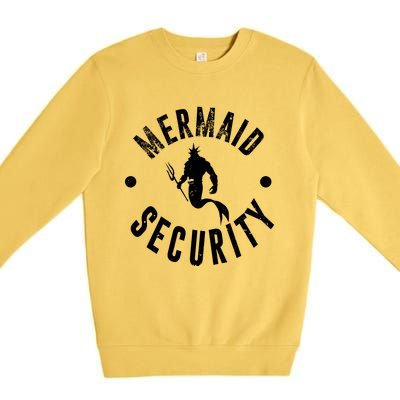 Mermaid Security Funny Swimming Costume Premium Crewneck Sweatshirt