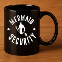 Mermaid Security Funny Swimming Costume 11oz C Handle Ceramic Mug