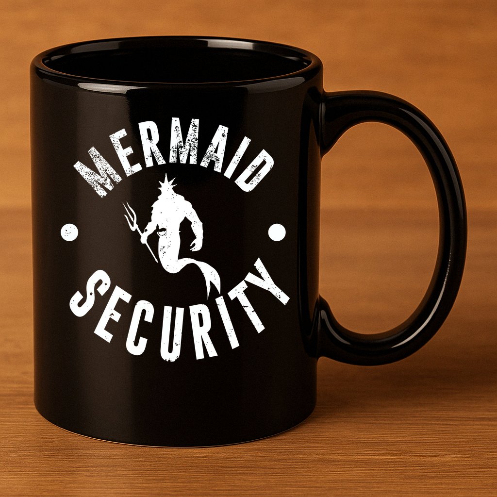 Mermaid Security Funny Swimming Costume 11oz C Handle Ceramic Mug