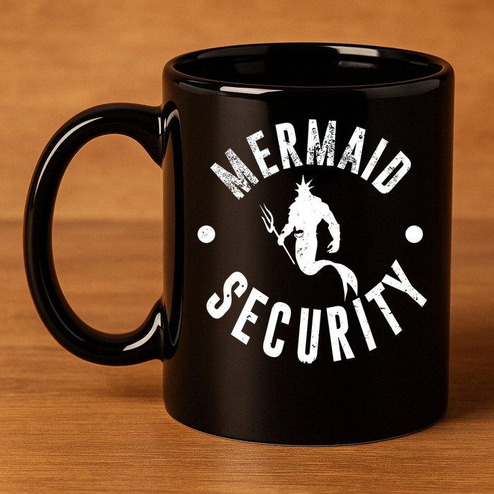 Mermaid Security Funny Swimming Costume 11oz C Handle Ceramic Mug