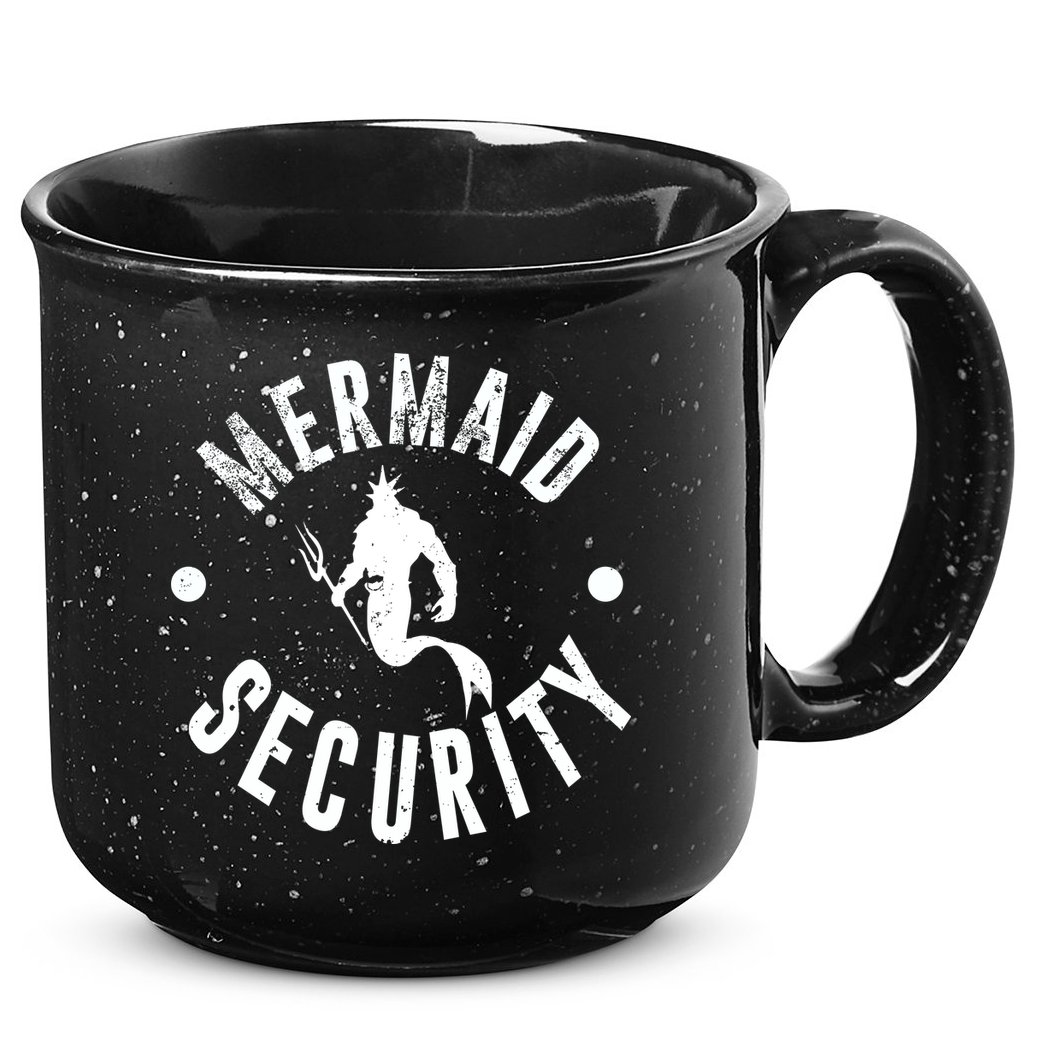 Mermaid Security Funny Swimming Costume 15oz Campfire Ceramic Mug