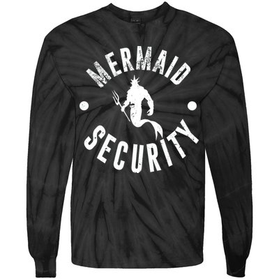 Mermaid Security Funny Swimming Costume Tie-Dye Long Sleeve Shirt