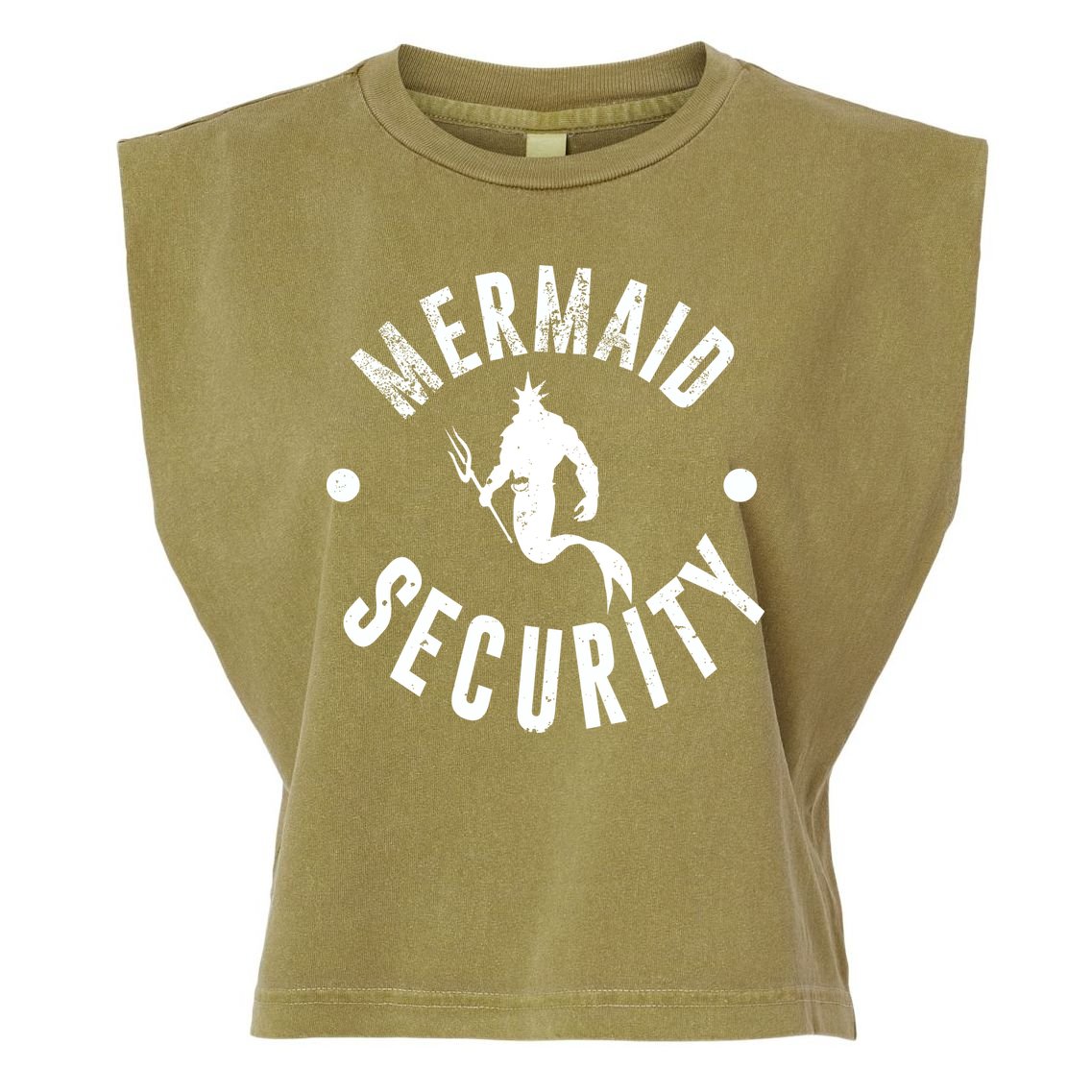 Mermaid Security Funny Swimming Costume Garment-Dyed Women's Muscle Tee