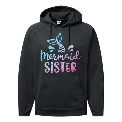 Mermaid Sister Funny Girls Family Matching Birthday Performance Fleece Hoodie