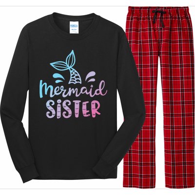 Mermaid Sister Funny Girls Family Matching Birthday Long Sleeve Pajama Set