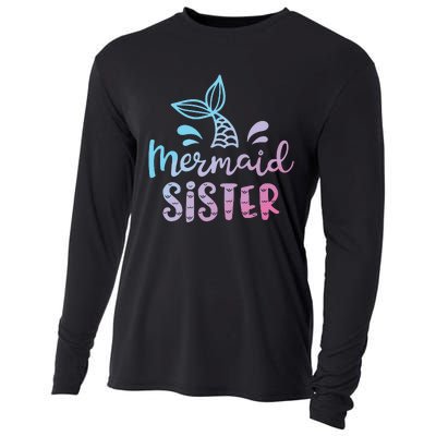 Mermaid Sister Funny Girls Family Matching Birthday Cooling Performance Long Sleeve Crew