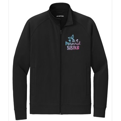 Mermaid Sister Funny Girls Family Matching Birthday Stretch Full-Zip Cadet Jacket